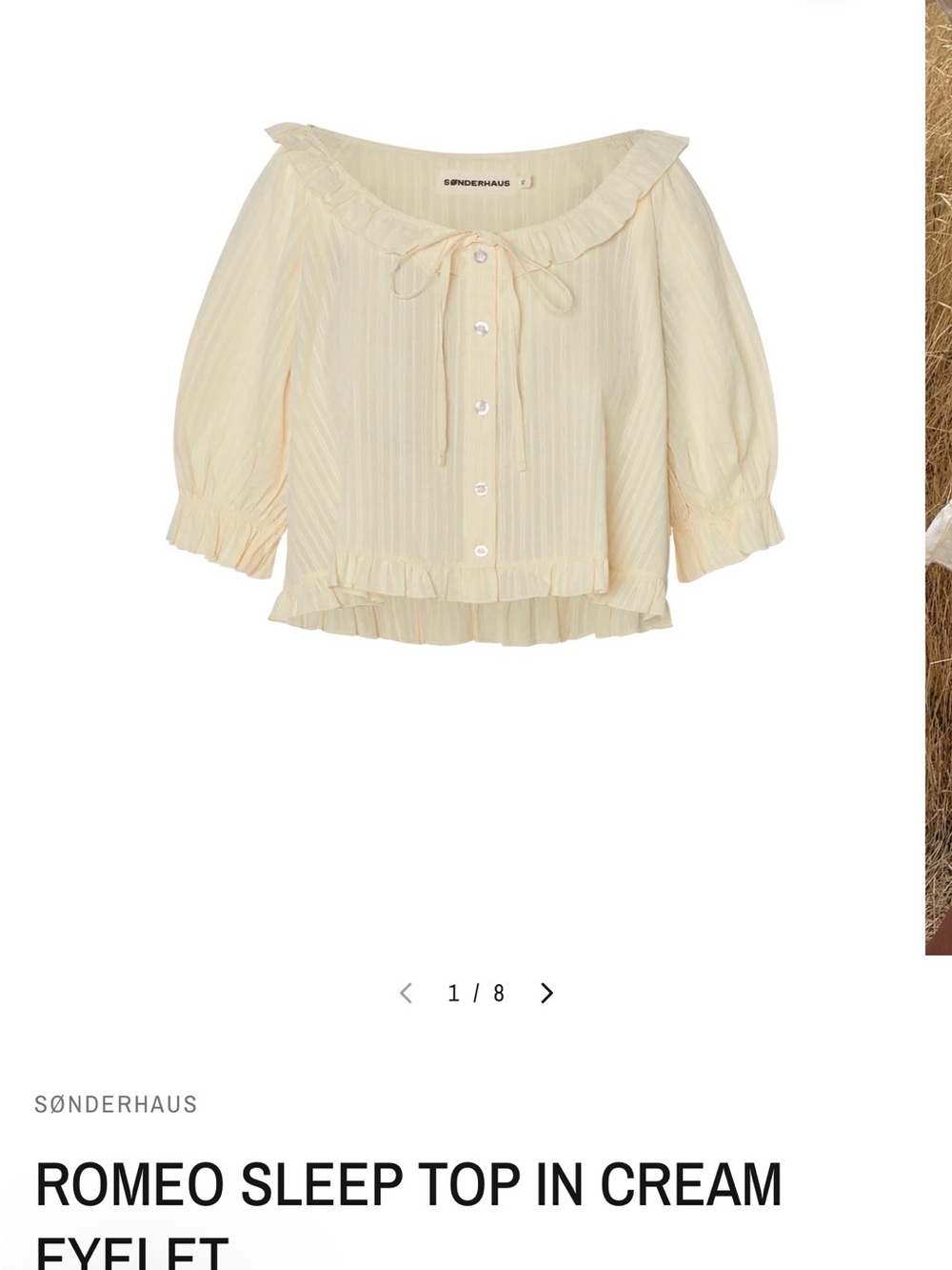 Sønderhaus Cream Ruffle Eyelet Blouse